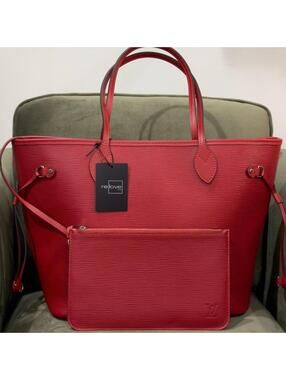 LOUIS VUITTON - Neverfull MM, Epi Leather, Red